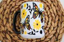 Load image into Gallery viewer, Butterfly Monarch Mug with Black Handle