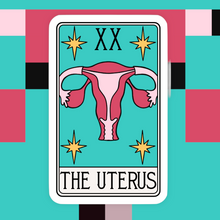 Load image into Gallery viewer, The Uterus Tarot Card Sticker