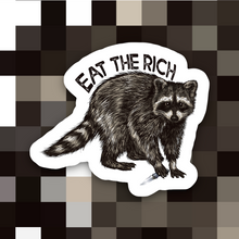 Load image into Gallery viewer, Eat the Rich Raccoon Sticker
