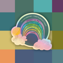 Load image into Gallery viewer, Holographic Mental Health Grounding Technique Sticker