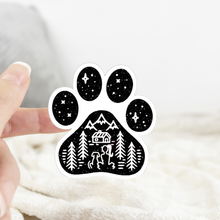 Load image into Gallery viewer, Dog Paw Adventure Girl Vinyl Sticker