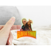 Load image into Gallery viewer, Holographic Flavor Town Guy Fieri Meme Sticker