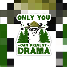 Load image into Gallery viewer, Llama Only You Can Prevent Drama Vinyl Sticker