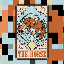 Load image into Gallery viewer, The Horse Cowgirl Tarot Card Sticker