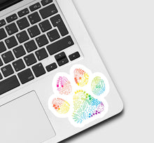 Load image into Gallery viewer, Rainbow Dog Floral Sticker