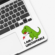 Load image into Gallery viewer, I am Unstoppable Dino Motivational Sticker