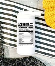 Load image into Gallery viewer, Aquarius Nutrition Facts Zodiac Sticker
