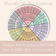 Load image into Gallery viewer, Spanish Feelings Wheel 4” Sticker