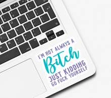 Load image into Gallery viewer, I’m Not Always a B*tch Just Kidding Sticker