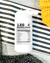 Load image into Gallery viewer, Leo Nutrition Facts Zodiac Sticker