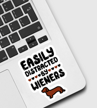 Load image into Gallery viewer, Easily Distracted By Dachshunds Sticker