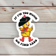 Load image into Gallery viewer, If I’m Too Much Go Find Less Sticker