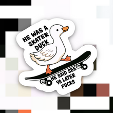 Load image into Gallery viewer, Skater Duck Sticker