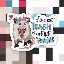 Load image into Gallery viewer, Possum Let’s Eat Trash Boho Sticker