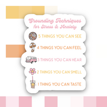Load image into Gallery viewer, Grounding Techniques for Mental Health Sticker