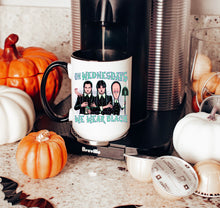 Load image into Gallery viewer, On Wednesdays We Wear Black Mug with Black Handle