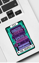 Load image into Gallery viewer, The Tropes Reader Tarot Sticker