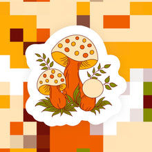 Load image into Gallery viewer, Vintage 70s Mushrooms Sticker