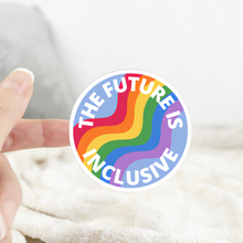 Load image into Gallery viewer, The Future is Inclusive Sticker Available in Pink or Blue
