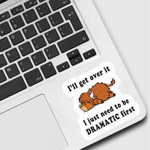 Load image into Gallery viewer, Highland Cow Dramatic First Sticker