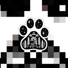 Load image into Gallery viewer, Dog Paw Adventure Girl Vinyl Sticker