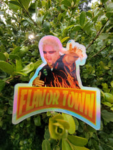 Load image into Gallery viewer, Holographic Flavor Town Guy Fieri Meme Sticker