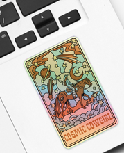 Load image into Gallery viewer, Cosmic Cowgirl Tarot Card Holographic Sticker