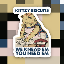 Load image into Gallery viewer, Cat Biscuits We Knead Em Sticker