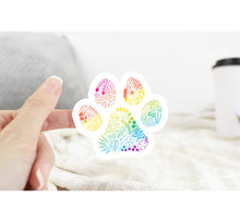 Load image into Gallery viewer, Rainbow Dog Floral Sticker