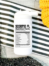 Load image into Gallery viewer, Scorpio Nutrition Facts Zodiac Sticker