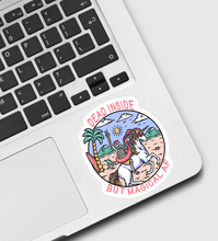 Load image into Gallery viewer, Skeleton Dead Inside Magical AF Sticker