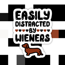 Load image into Gallery viewer, Easily Distracted By Dachshunds Sticker