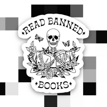 Load image into Gallery viewer, Read Banned Books Skeleton Sticker