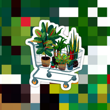 Load image into Gallery viewer, Shopping Cart Plant Love Sticker