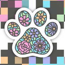Load image into Gallery viewer, Dog Paw Floral Sticker