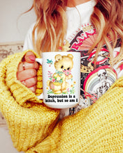 Load image into Gallery viewer, Depression is a B*tch Retro Mug