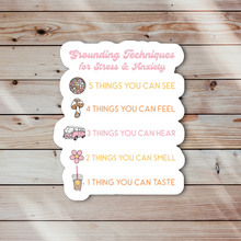Load image into Gallery viewer, Grounding Techniques for Mental Health Sticker