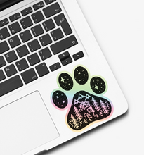 Load image into Gallery viewer, Holographic Dog Paw Adventure Sticker