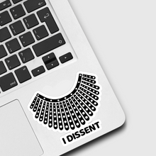Load image into Gallery viewer, RBG Collar I Dissent Sticker