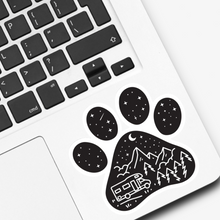 Load image into Gallery viewer, Dog Paw Camper Adventure Sticker