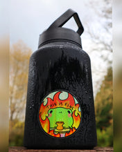 Load image into Gallery viewer, Holographic Frog This is Fine Funny Sticker