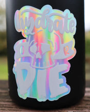 Load image into Gallery viewer, White Holographic Hydrate or Diedrate Sticker