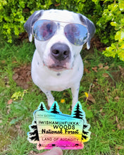 Load image into Gallery viewer, Holographic Iwishamuhfukka Woods National Forest Sticker