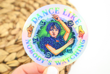Load image into Gallery viewer, Holographic Wednesday Dance Like No One Is Watching Sticker