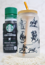 Load image into Gallery viewer, Western Rodeo 16 oz Beer Can Glass