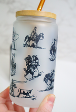 Load image into Gallery viewer, Western Rodeo 16 oz Beer Can Glass