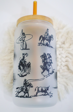 Load image into Gallery viewer, Western Rodeo 16 oz Beer Can Glass