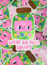 Load image into Gallery viewer, Livin' La Vida Zoloft Glitter Sticker