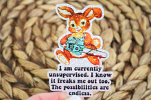 Load image into Gallery viewer, Unsupervised Glitter Retro Sticker