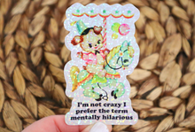 Load image into Gallery viewer, Mentally Hilarious Glitter Retro Sticker